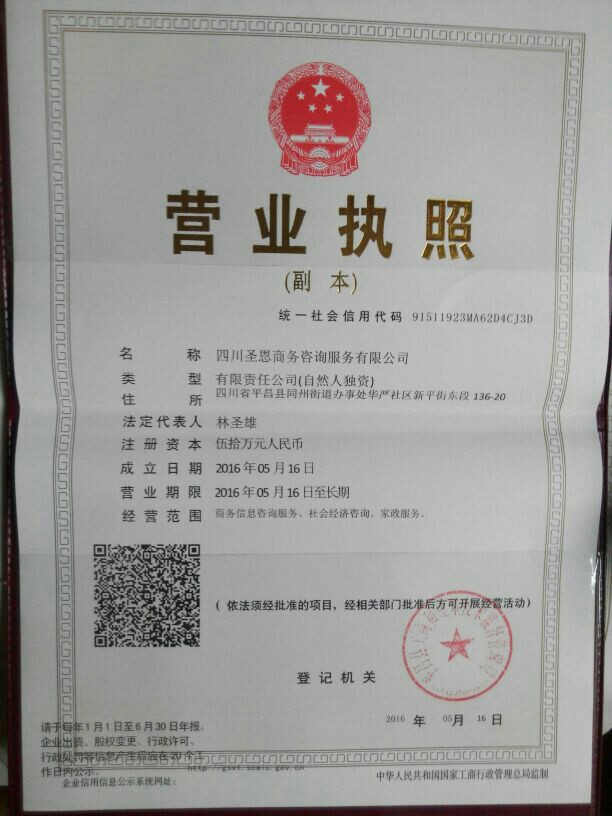 四川圣恩商務咨詢服務有限公司工商信息_電話_地址_信用信息_財務信息 - 企查查